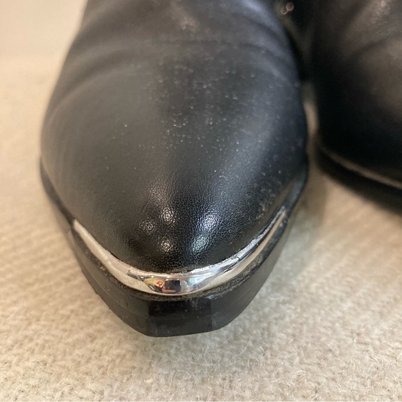 MARC FISHER  SZ 7.5 Idalee Chelsea Pointy Toe Studded Ankle Boots Booties - Picture 3 of 11